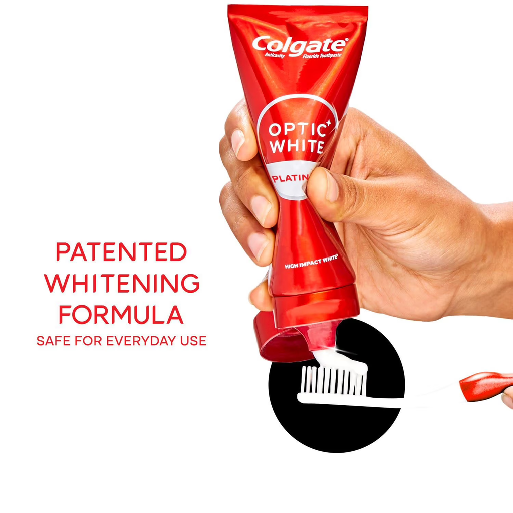 Colgate Optic White Platinum Teeth Whitening Toothpaste, 4.1 oz