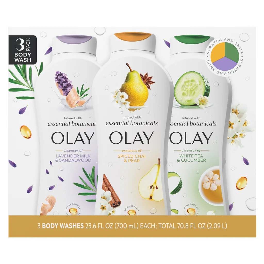 Olay Essential Botanical Body Wash, 23.6 fl oz